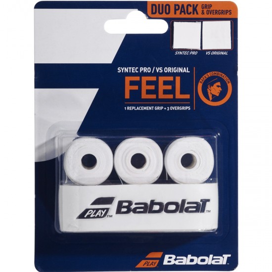 BABOLAT DUO PACK SYNTEC PRO GRIP + 3 VS ORIGINAL OVERGRIPS BABOLAT DUO PACK SYNTEC PRO GRIP + 3 VS ORIGINAL OVERGRIPS