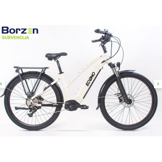ECONO EQUES ELEKTRIČNO KOLO TRK C4 TRAPEZ BELA KREM M 730Wh 20Ah