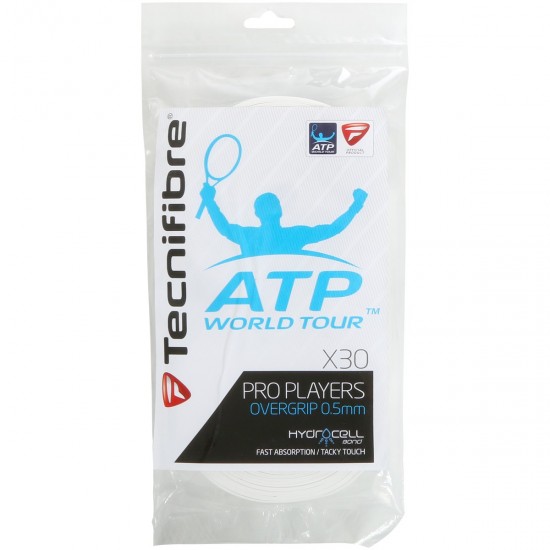TECNIFIBRE PRO PLAYERS  WHITE 30 OVERGRIPS