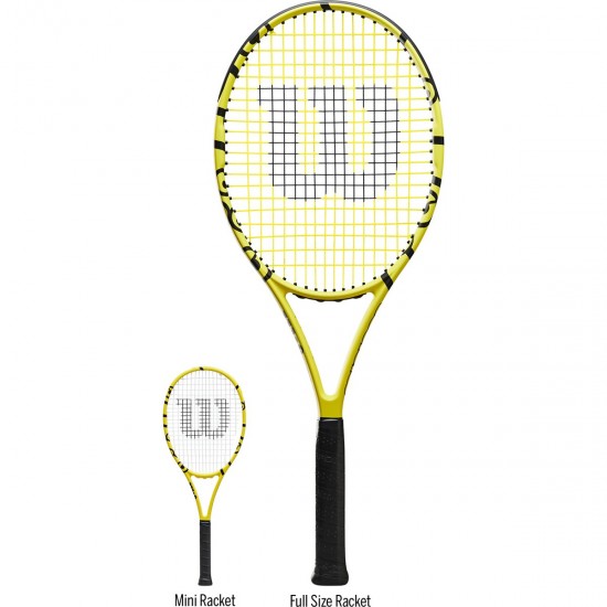 WILSON MINI RACQUET MINIONS BLACK YELLOW WILSON MINI RACQUET MINIONS BLACK YELLOW